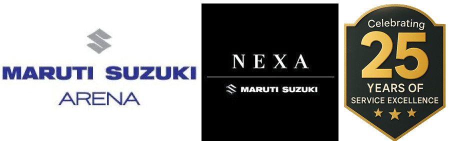 Maruti Suzuki Arena and Nexa Logo with Mallika Auto 25 Years celebration